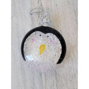Penguin face blush snow ornament Xmas decor
